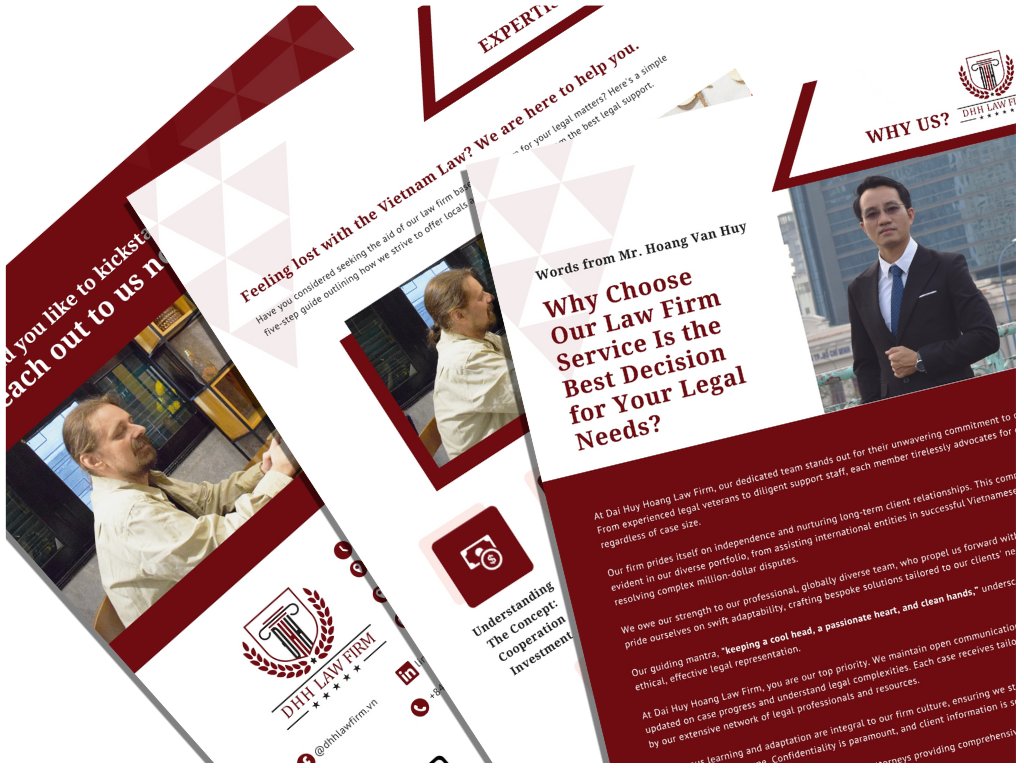 Company profile print design for DHH Law Firm